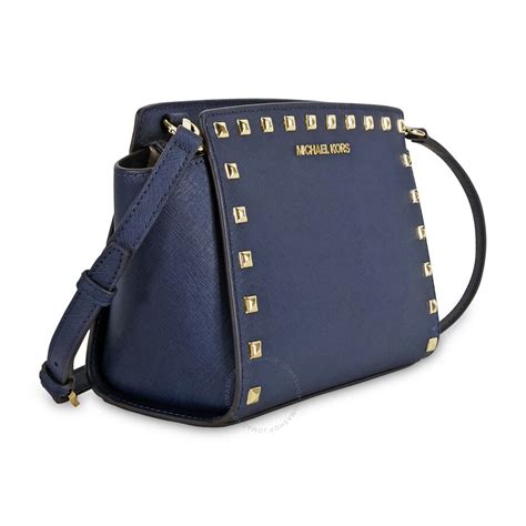 michael kors medium selma bag navy|Michael Kors selma medium black.